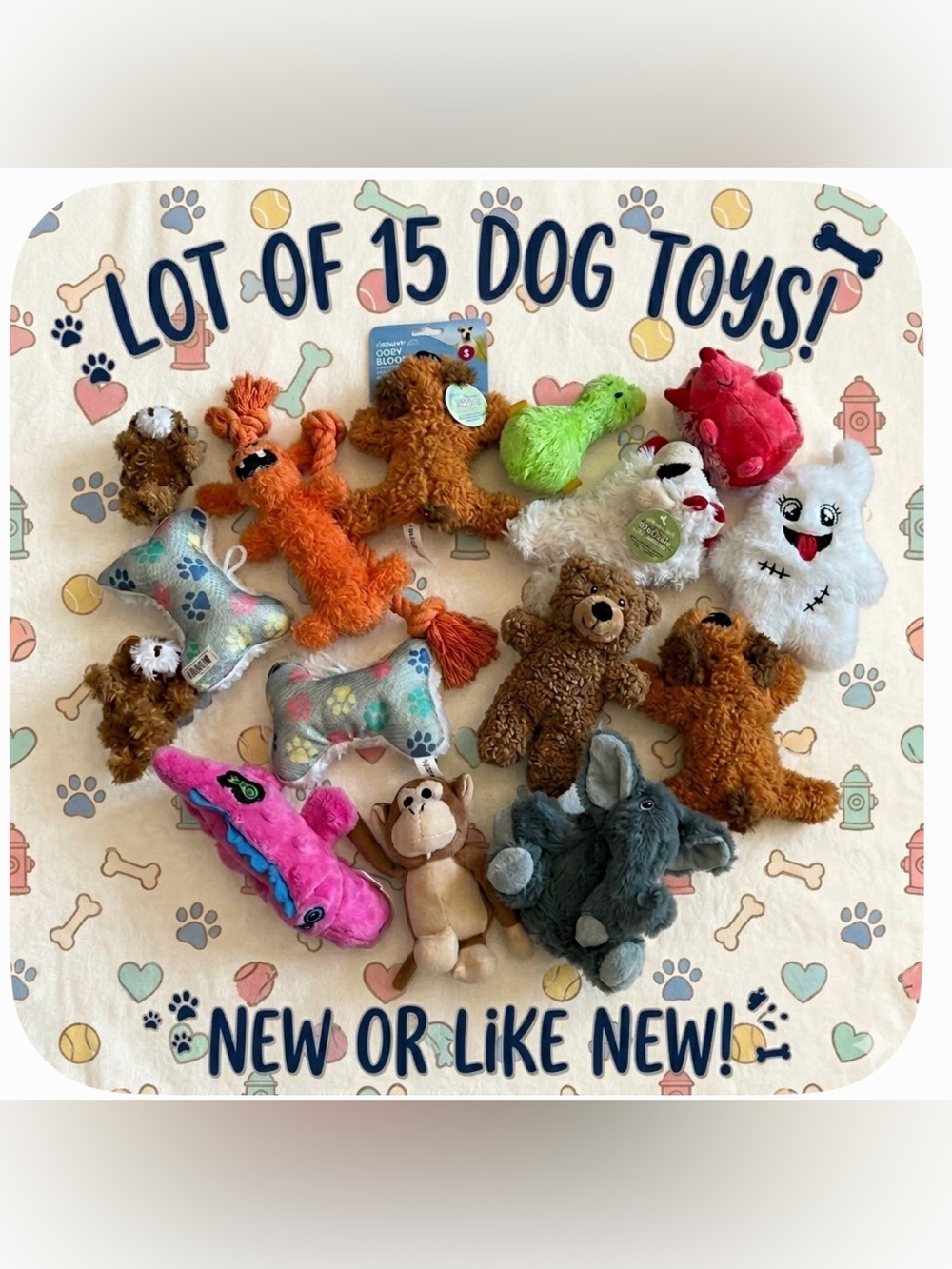 DOG TOY BuNDLE‼️ Lot of 15 🐾 Small Dog Toys – New & Like New Plush Toys Bundle